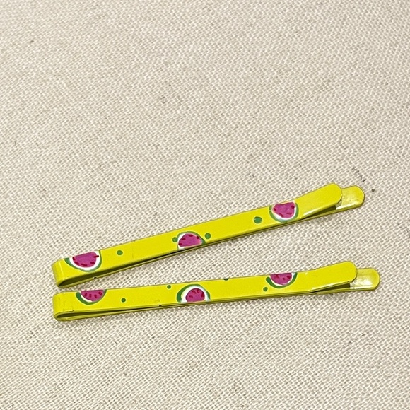 Hand Painted Hair Clip Style Bobby Pin Vintage Handcrafted Fruit Kawaii Retro 31 - Picture 2 of 16